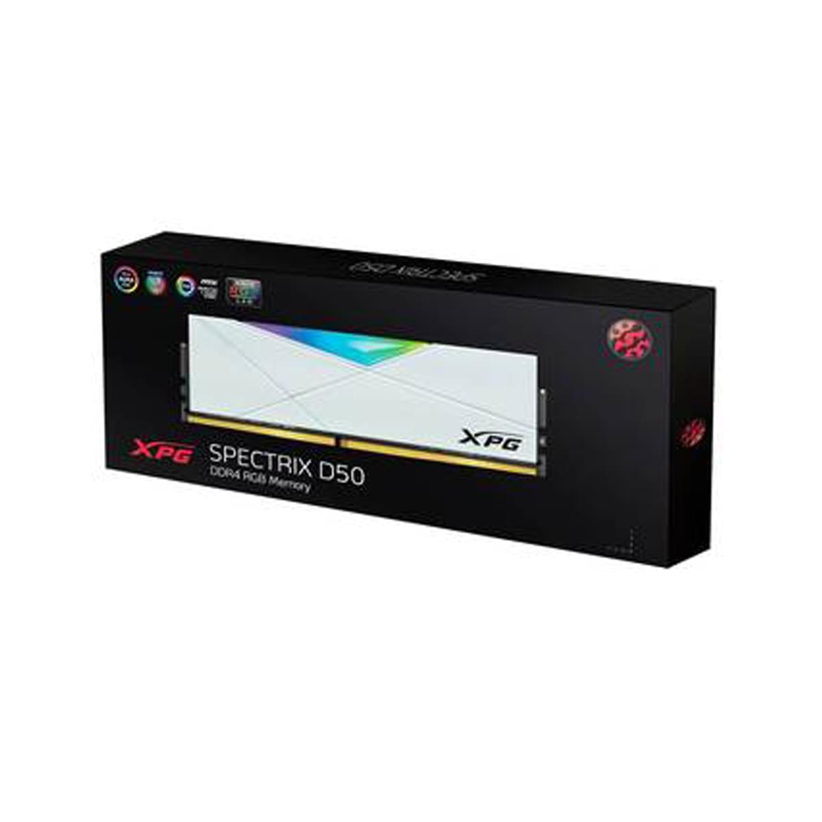 Memoria Ram 8Gb Ddr4 3200mhz Xpg Spectrix D50 Blanca Rgb